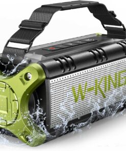 W-KING 50W(70W Peak) Enceinte Bluetooth Portable & Batterie de Recharge 8000 mAh, Autonomie 24 hrs，Haut-Parleur IPX6 Extérieur Étanche Subwoofer avec NFC